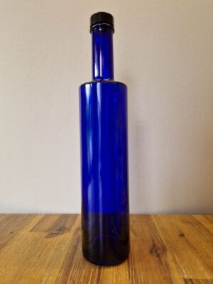 Flasche aus Blauglas, 0,5 Liter